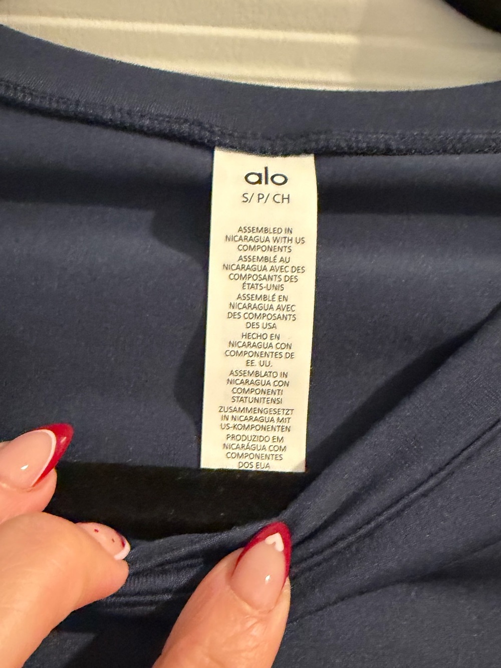 Alosoft Crop Finesse Short Sleeve - Navy - Picture 6 of 7